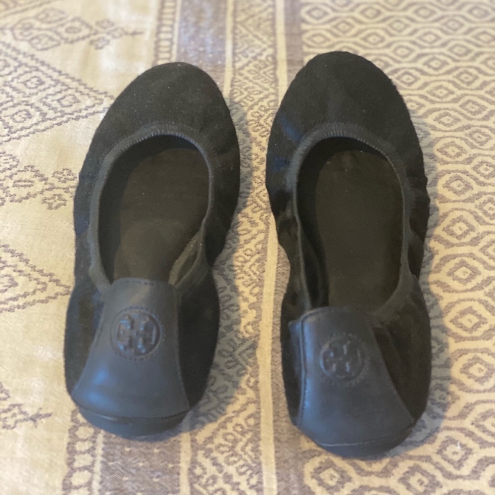 Tory Burch Black Eddie Ballet Flat Calf Hair - Picture 4 of 5